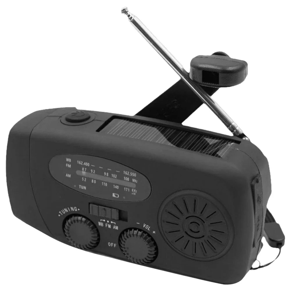 ANENG Emergency Solar Hand Crank Radio AM FM WB Weather