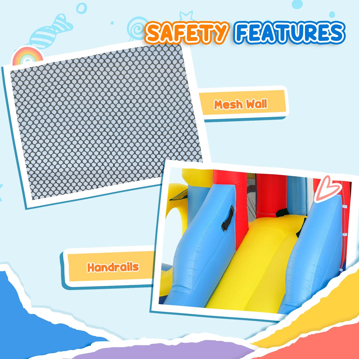 Qaba 6-In-1 Inflatable Water Slide Park