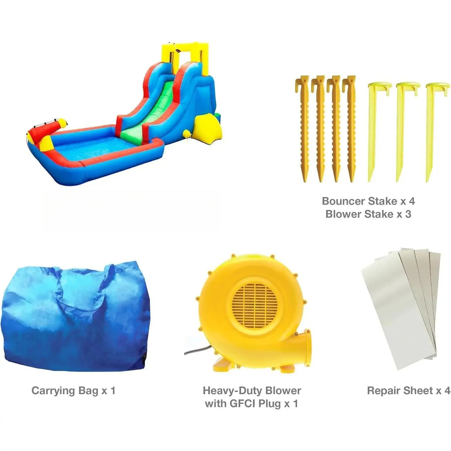 Chuzhan Water Slide Park Inflatable With Pool And Climbing Wall