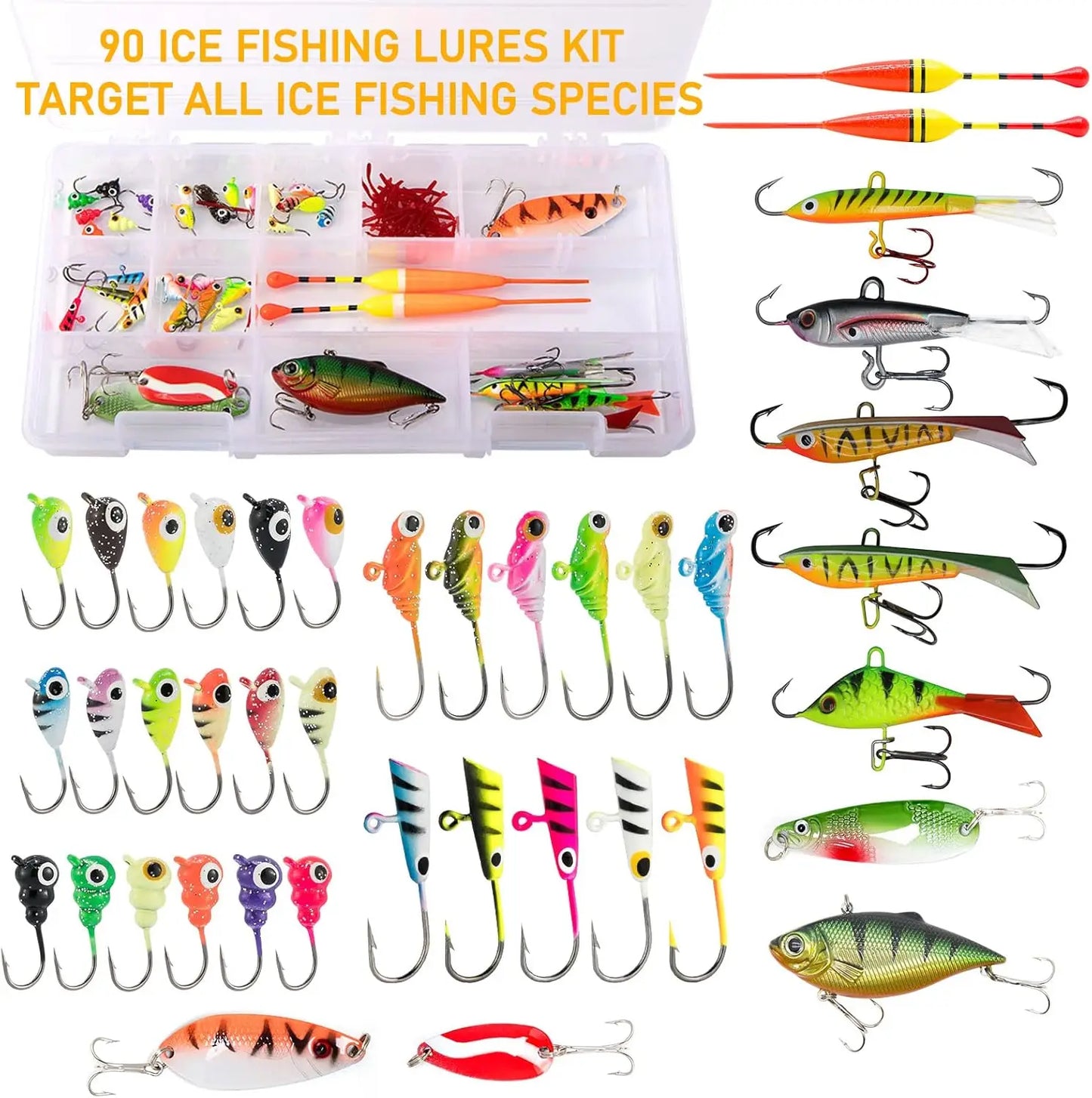 Ice Fishing Rod And Reel Combo With Backpack Seat And Lures