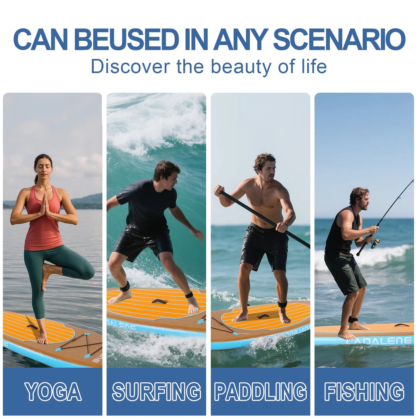 CADALENE Inflatable Stand Up Paddle Board Durable Lightweight