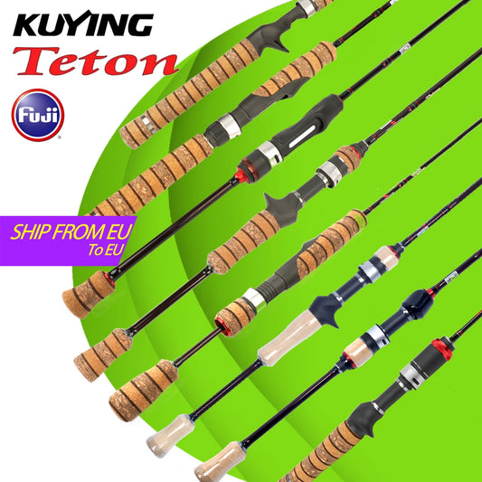 Kuying Fishing Rod Carbon Fiber With Fuji Guides 6 to 10 lb