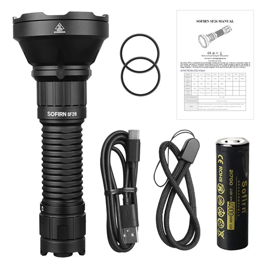 Sofirn SF26 2000lm SFT40 LED 21700 Tactical Flashlight