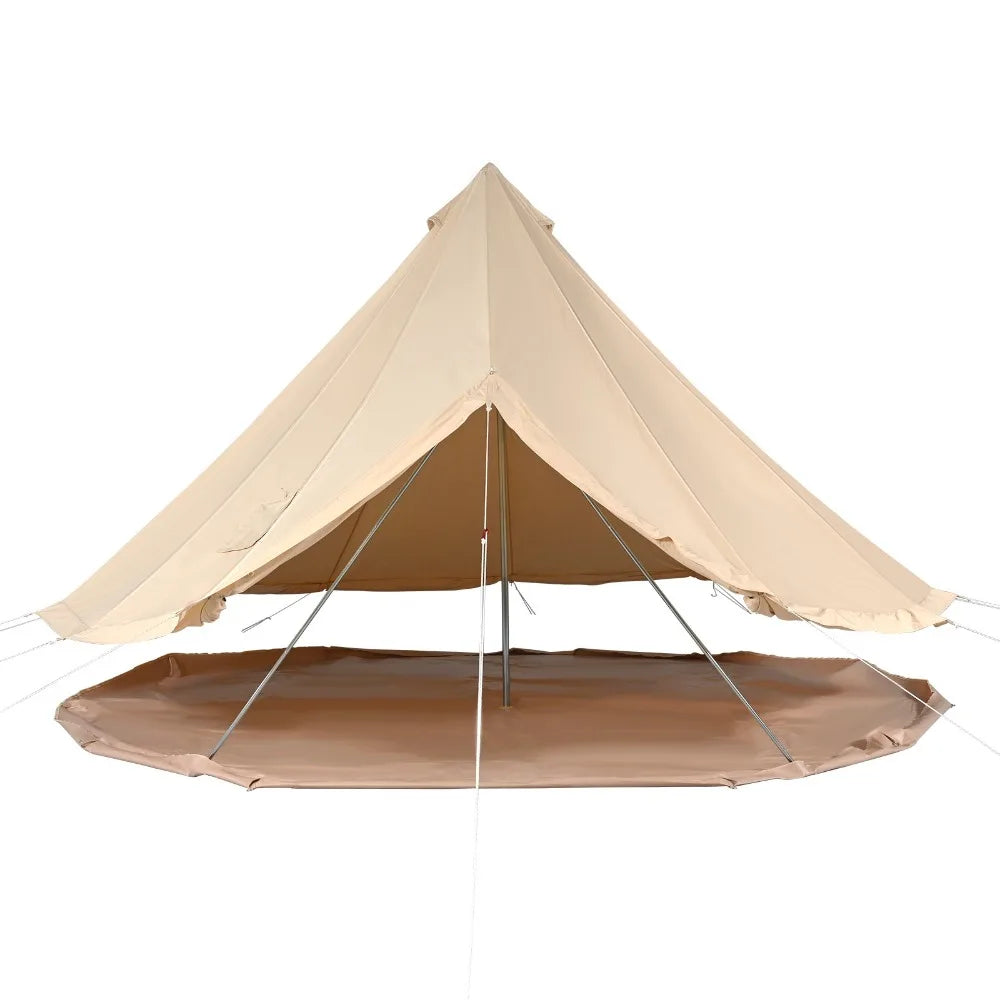 Canvas Bell Tent Waterproof Camping Yurt With Stove Jack
