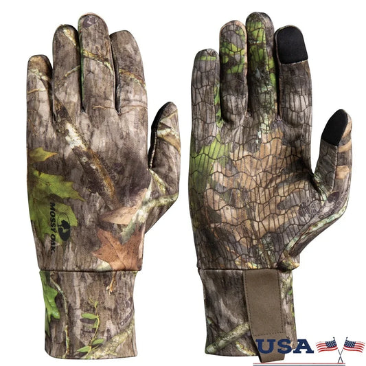 Lightweight Turkey Hunting Touchscreen Gloves With Stretch Fabric Non-Slip Grip
