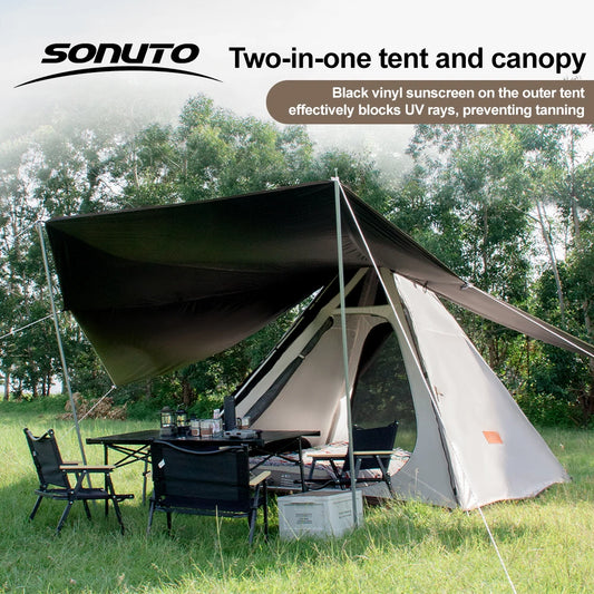Sonuto Instant Pop Up Pyramid Tent For 5 To 8 People Waterproof