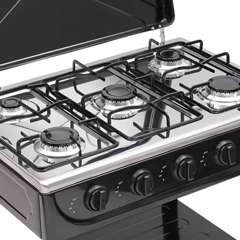 Natural Gas Stove Outdoor 5 Burner Portable Windshield For Camping