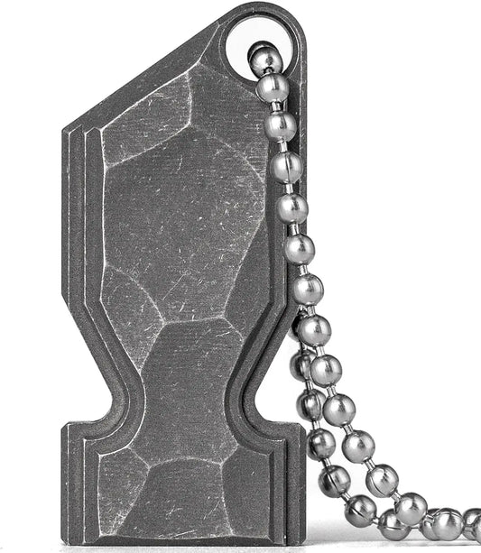 Emergency Titanium Alloy Whistle EDC Necklace 120dB Survival