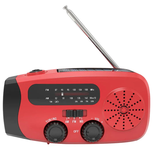 ANENG Emergency Solar Hand Crank Radio AM FM WB Weather