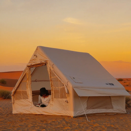 Pakicetus Inflatable Family Tent With Stove Plug For Camping